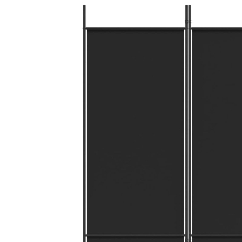 vidaXL 3-panelový paraván čierny 150x220 cm látkový