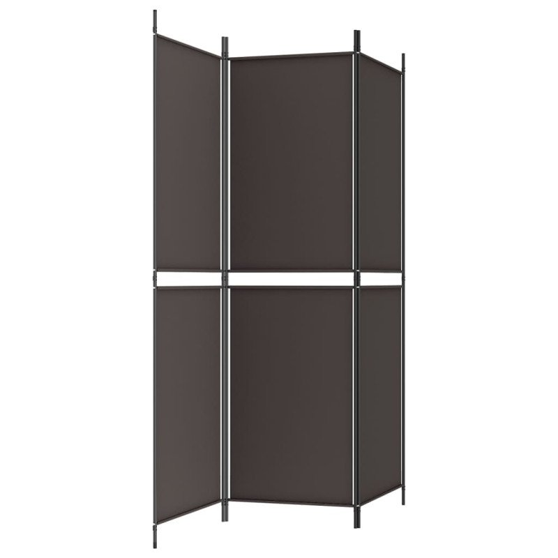 vidaXL 3-panelový paraván hnedý 150x180 cm látka