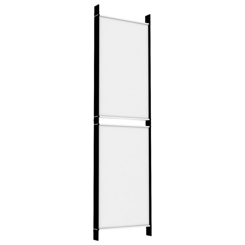 vidaXL 5-panelový paraván biely 250x180 cm látka
