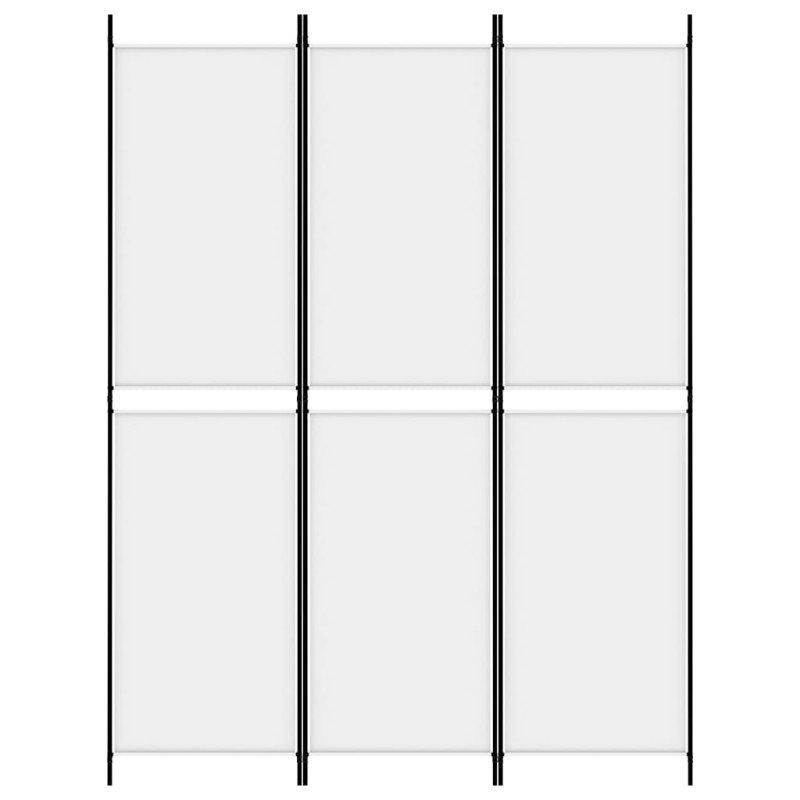 vidaXL 3-panelový paraván biely 150x200 cm látkový