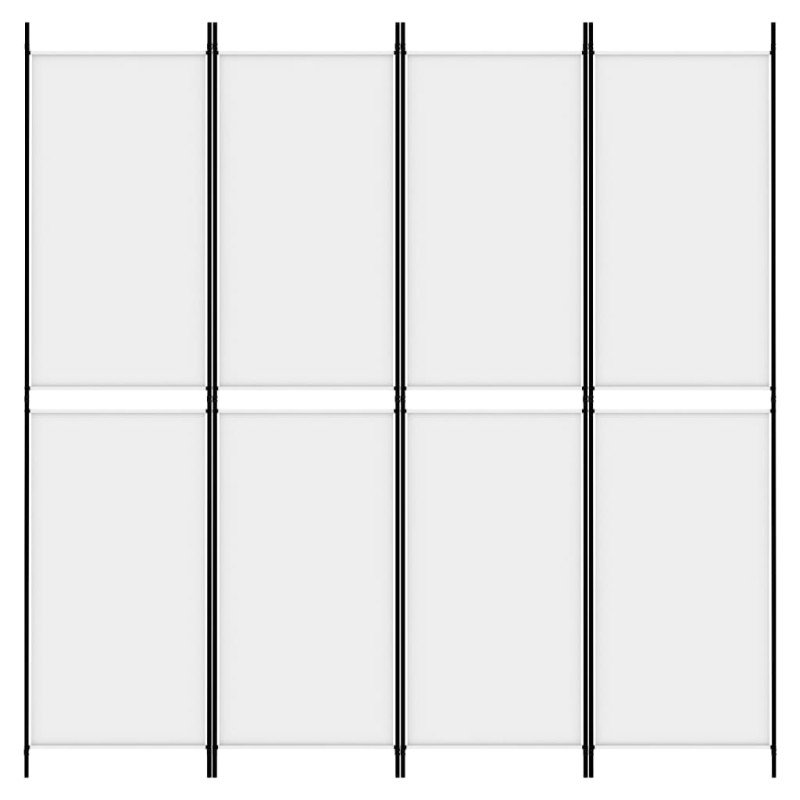 vidaXL 4-panelový paraván biely 200x200 cm látkový