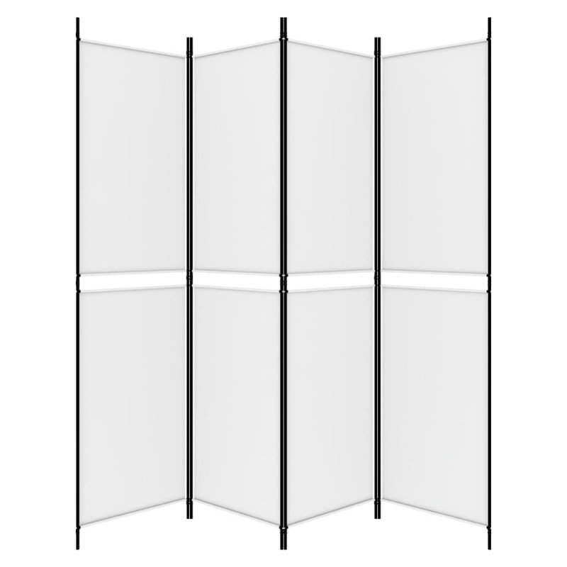 vidaXL 4-panelový paraván biely 200x200 cm látkový
