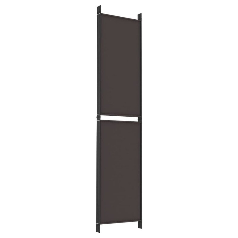 vidaXL 5-panelový paraván hnedá 250x220 cm látkový
