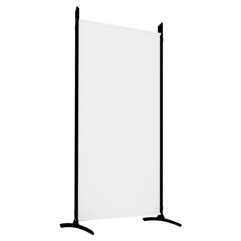 vidaXL 5-panelový paraván biely 433x180 cm látkový
