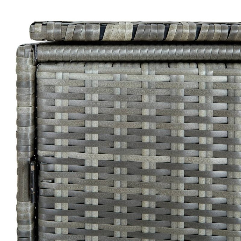 vidaXL Polyratanová ohrada na dva vonkajšie odpadkové koše antracitová 148x77x111 cm  
