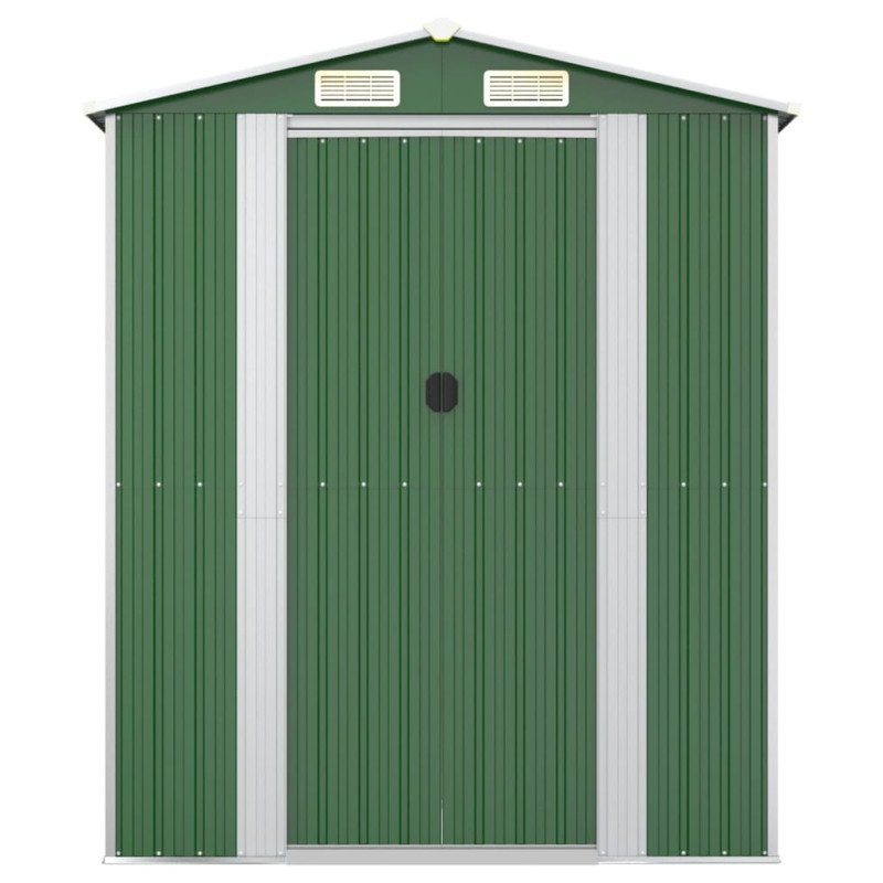 vidaXL Záhradná kôlňa zelená 192x523x223 cm pozinkovaná oceľ