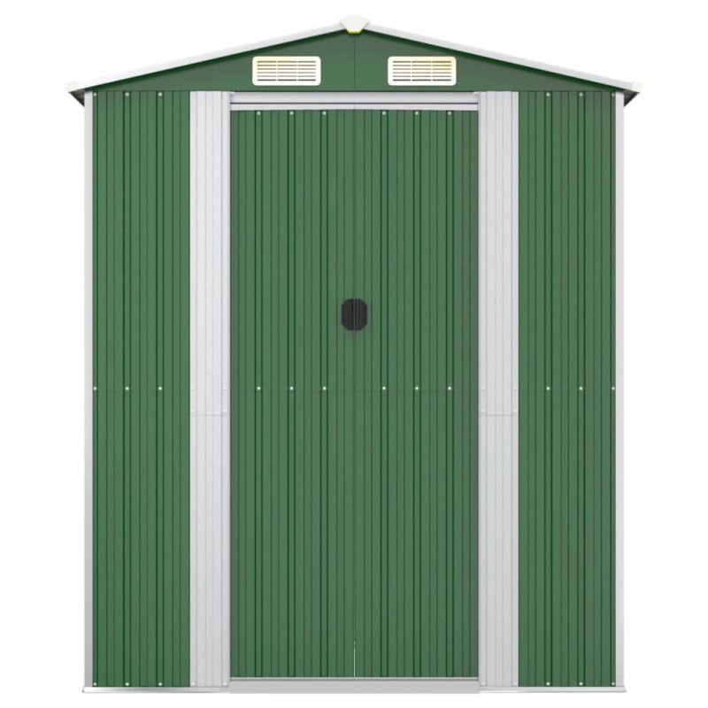 vidaXL Záhradná kôlňa zelená 192x689x223 cm pozinkovaná oceľ