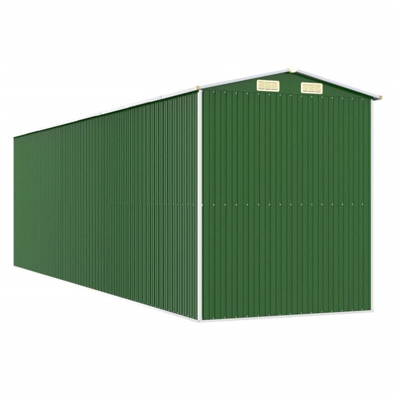 vidaXL Záhradná kôlňa zelená 192x689x223 cm pozinkovaná oceľ