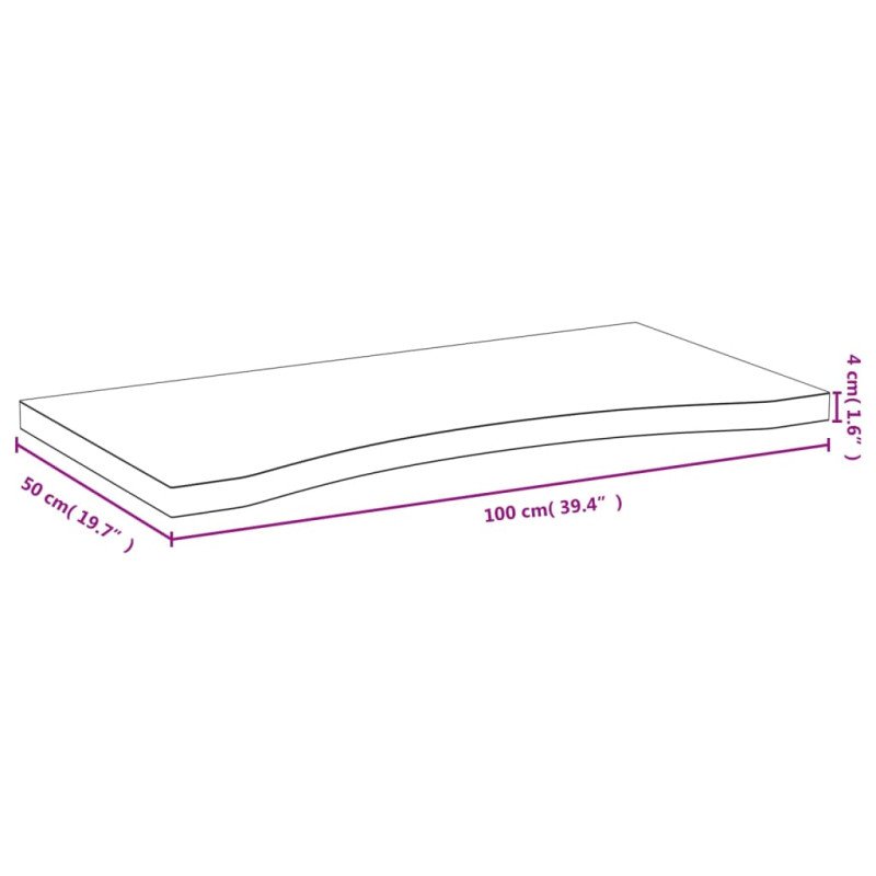 vidaXL Doska stola 100x50x4 cm bambus