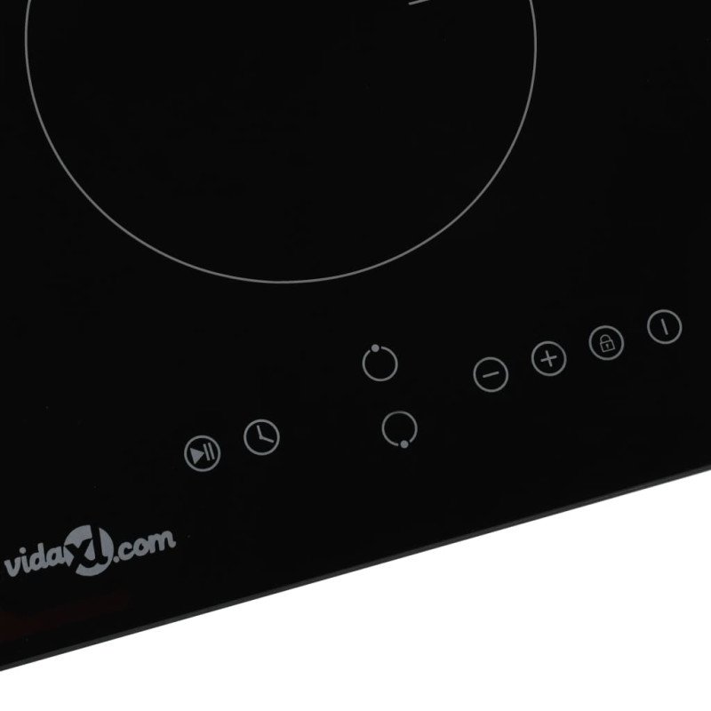 vidaXL Indukčná varná doska 2 platničky dotykové ovládanie sklo 3500 W 
