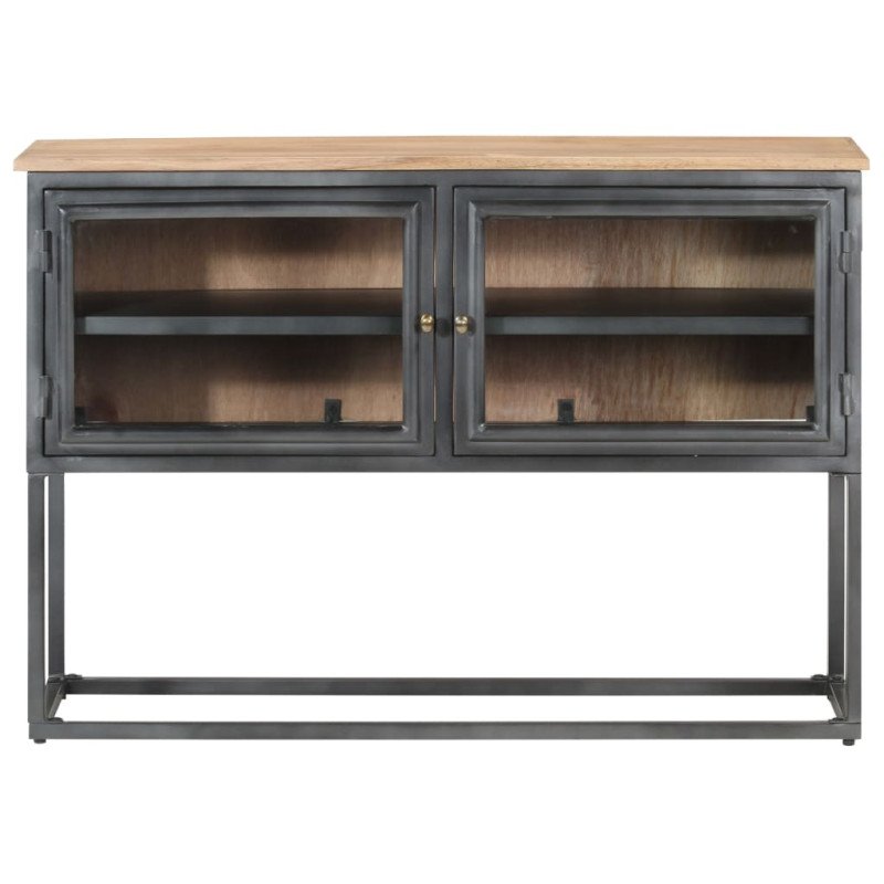 vidaXL Komoda sivá 100x30x70 cm masívne akáciové drevo