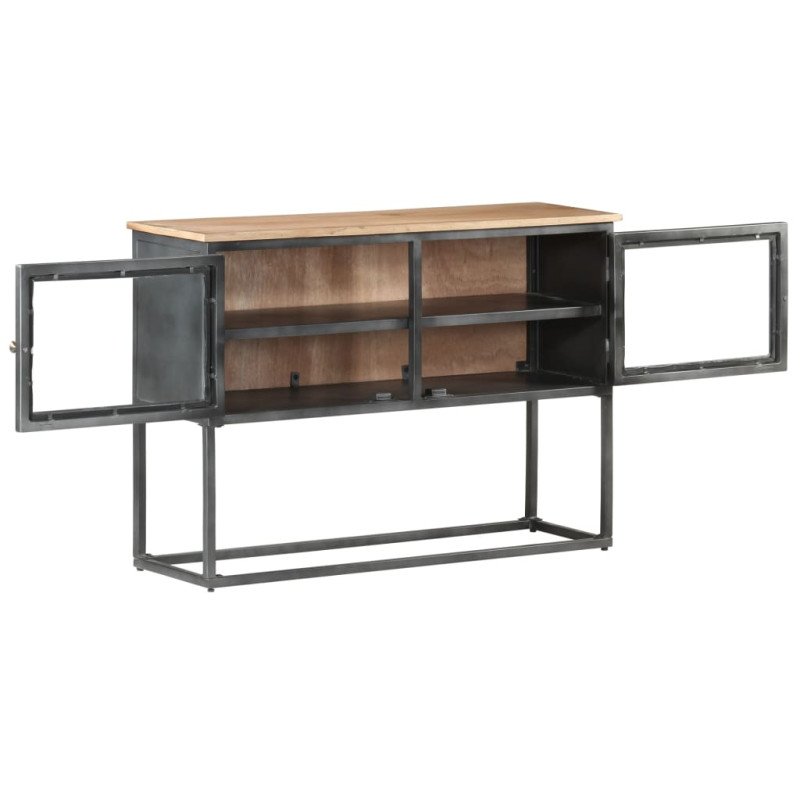 vidaXL Komoda sivá 100x30x70 cm masívne akáciové drevo