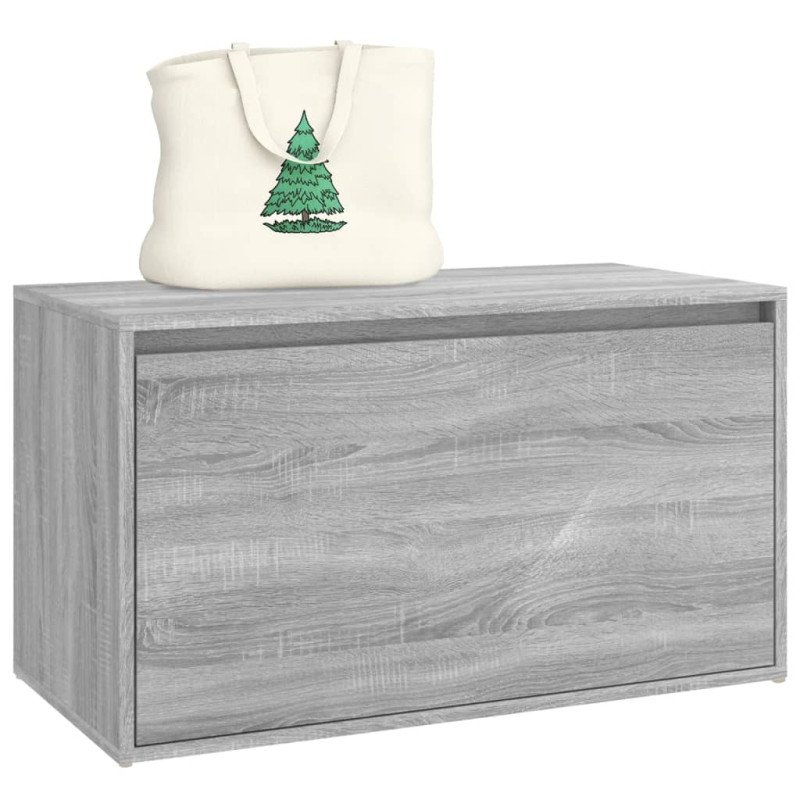 vidaXL Lavica do chodby 80x40x45 cm sivý dub sonoma spracované drevo