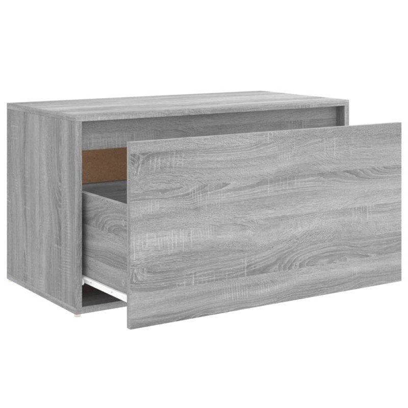 vidaXL Lavica do chodby 80x40x45 cm sivý dub sonoma spracované drevo