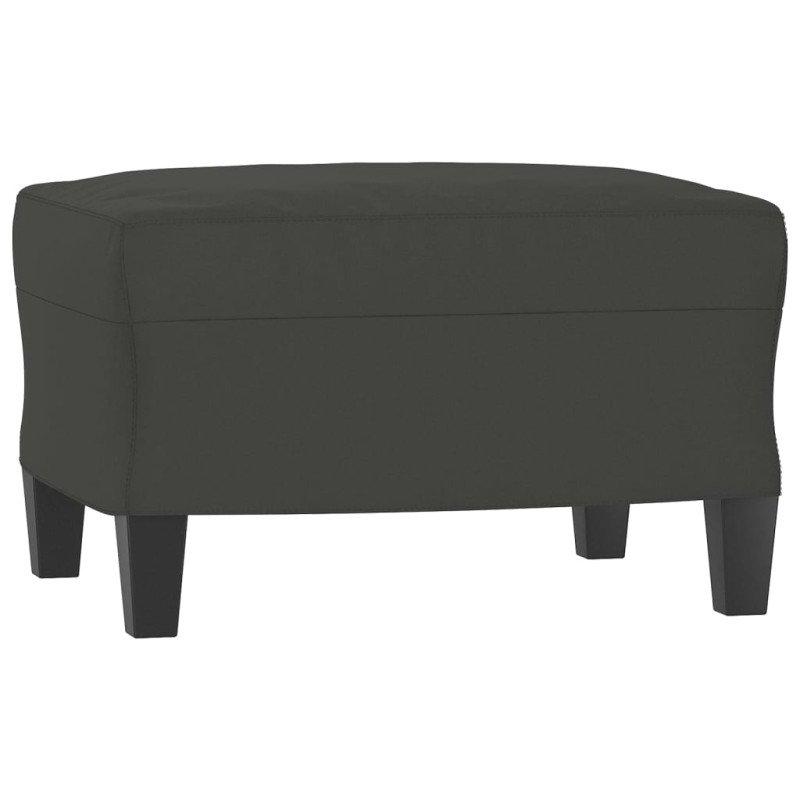 vidaXL Kreslo s podnožkou tmavosivé 60 cm mikrovlákno látkové