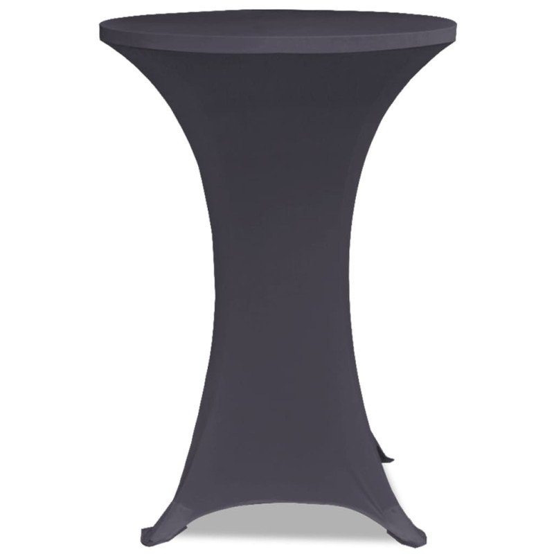 vidaXL Naťahovací poťah na stôl, 2 ks, 80 cm, antracitový