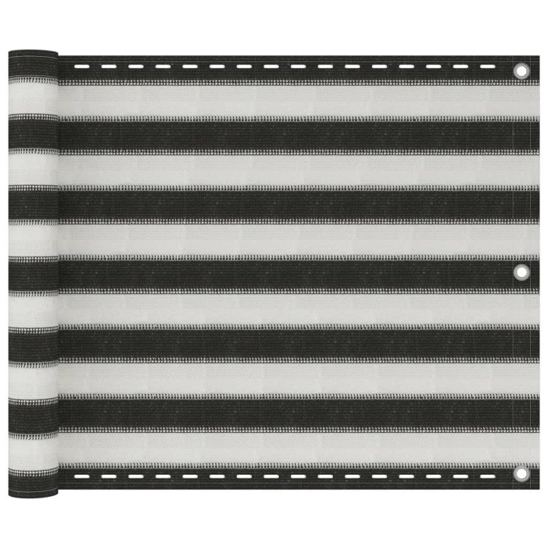 vidaXL Tieniaca plachta na balkón z HDPE 75x500 cm antracitová a biela