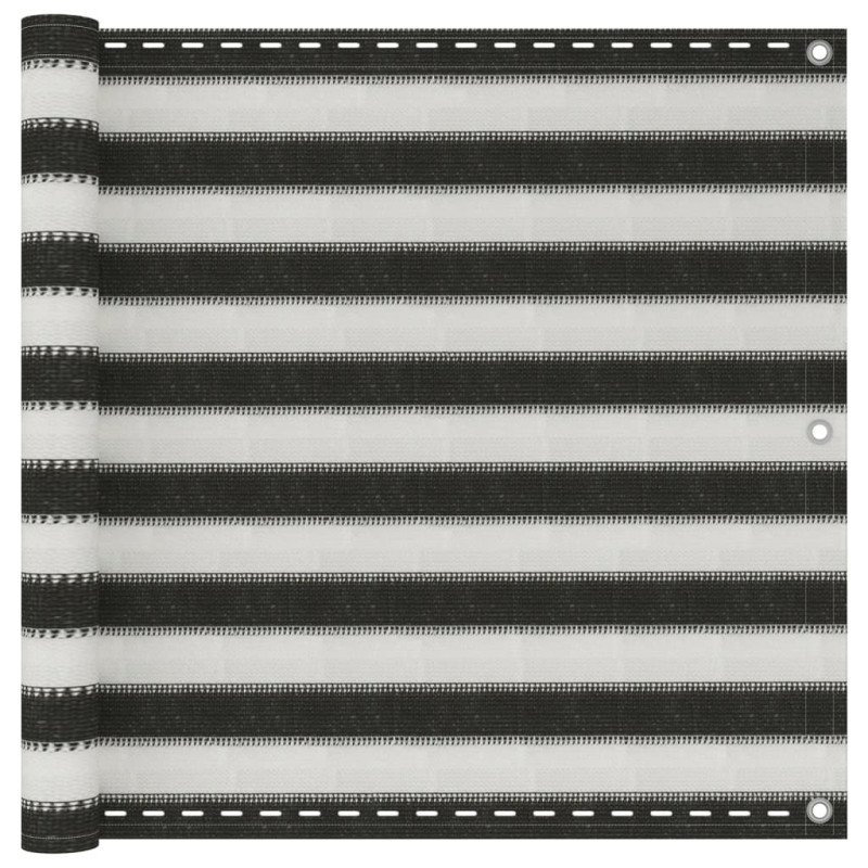 vidaXL Tieniaca plachta na balkón z HDPE 90x300 cm antracitová a biela