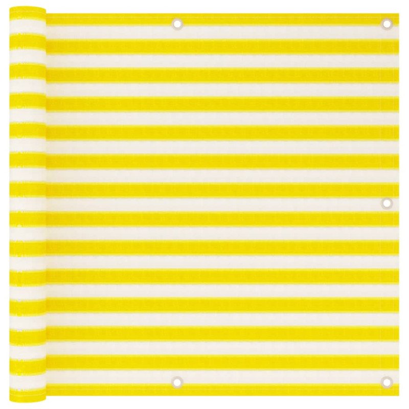 vidaXL Balkónová markíza žlto-biela 90x500 cm HDPE