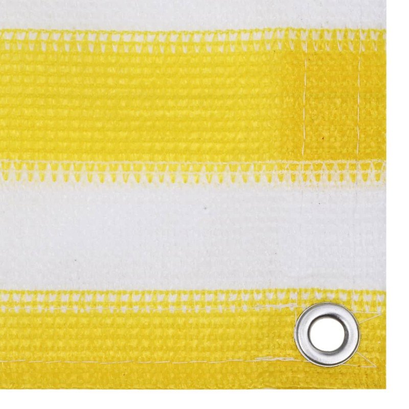vidaXL Balkónová markíza žlto-biela 90x500 cm HDPE