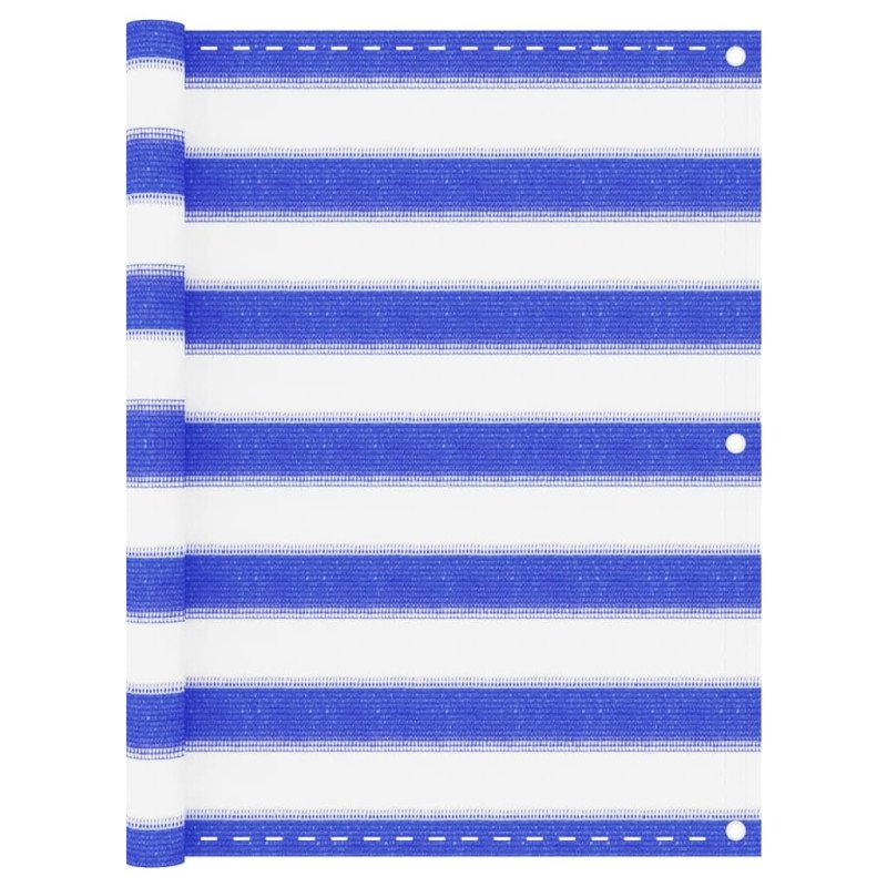 vidaXL Balkónová markíza modrá a biela 75x300 cm HDPE