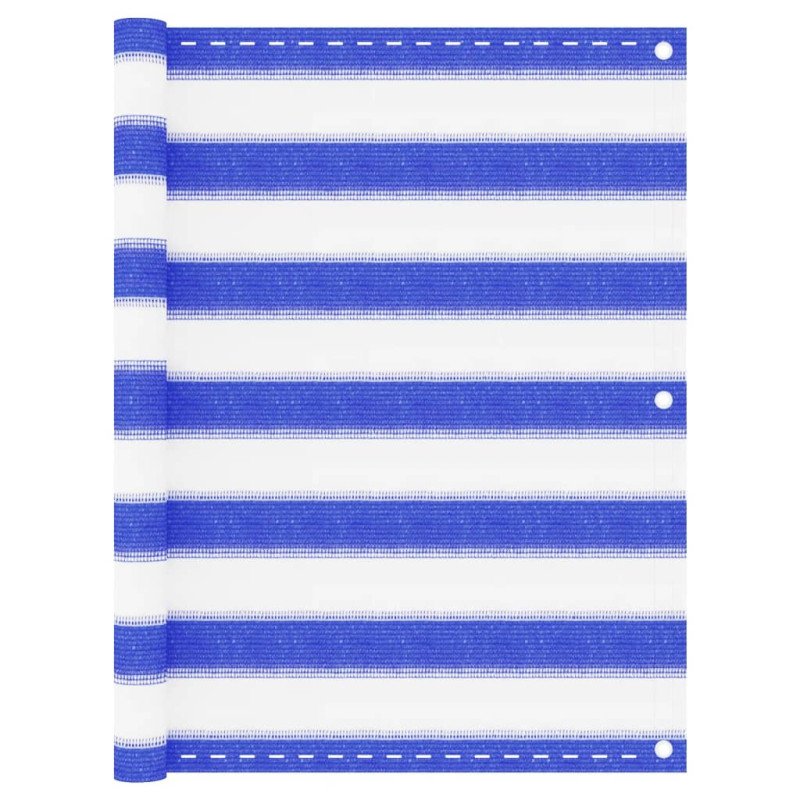 vidaXL Balkónová markíza modrá a biela 75x500 cm HDPE