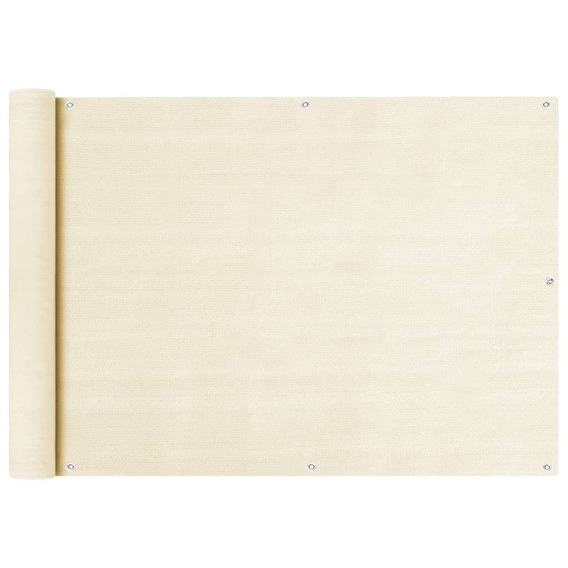 vidaXL Balkónová markíza krémová 75x500 cm HDPE 