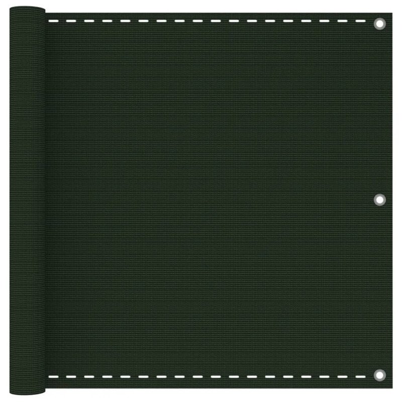 vidaXL Balkónová markíza tmavozelená 90x500 cm HDPE