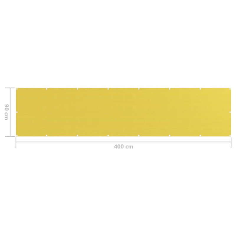 vidaXL Balkónová markíza žltá 90x400 cm HDPE