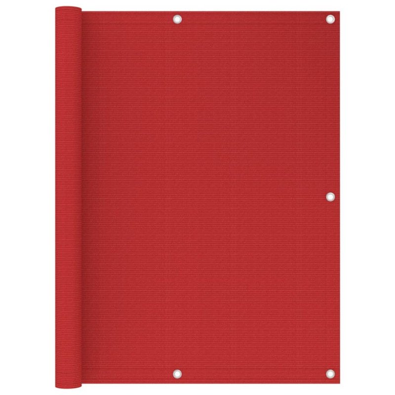 vidaXL Balkónová markíza červená 120x500 cm HDPE