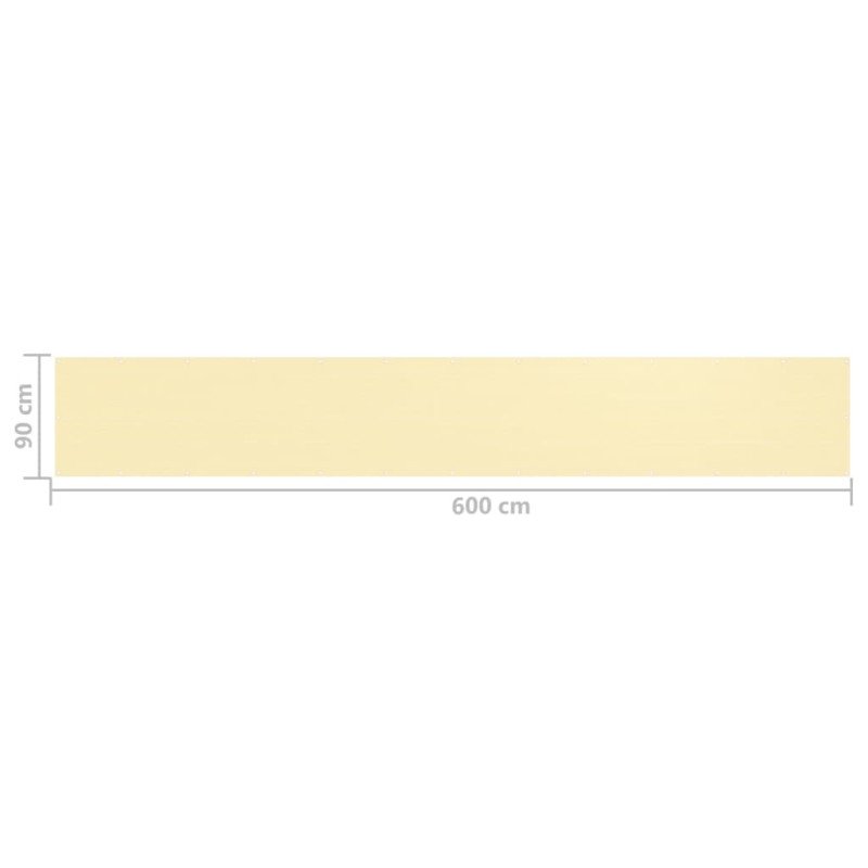 vidaXL Balkónová markíza béžová 90x600 cm HDPE