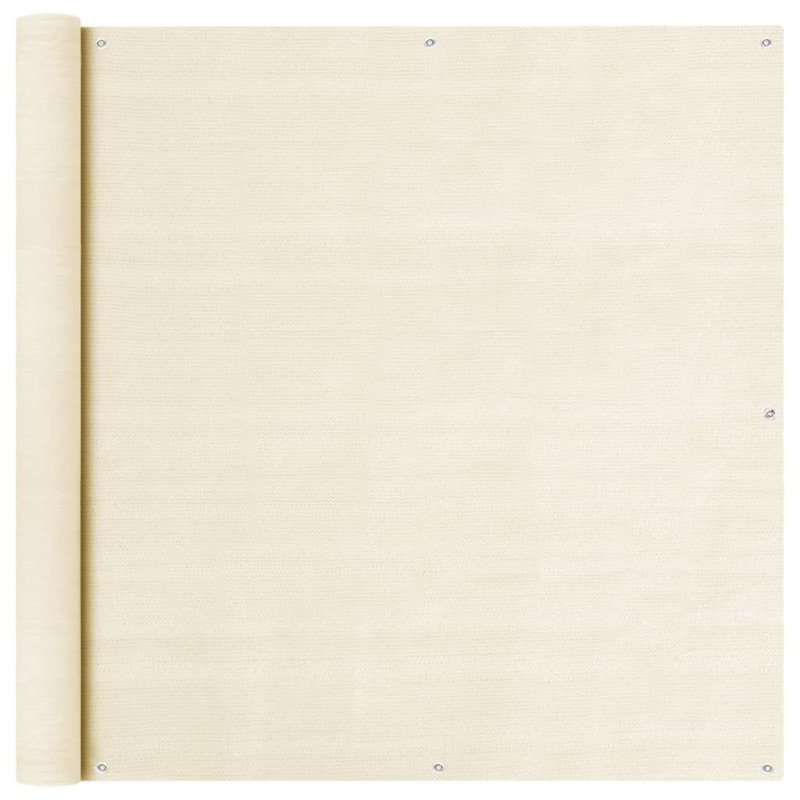 vidaXL Balkónová markíza krémová 120x400 cm HDPE