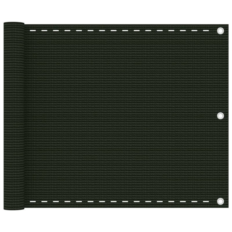 vidaXL Balkónová markíza tmavozelená 75x400 cm HDPE