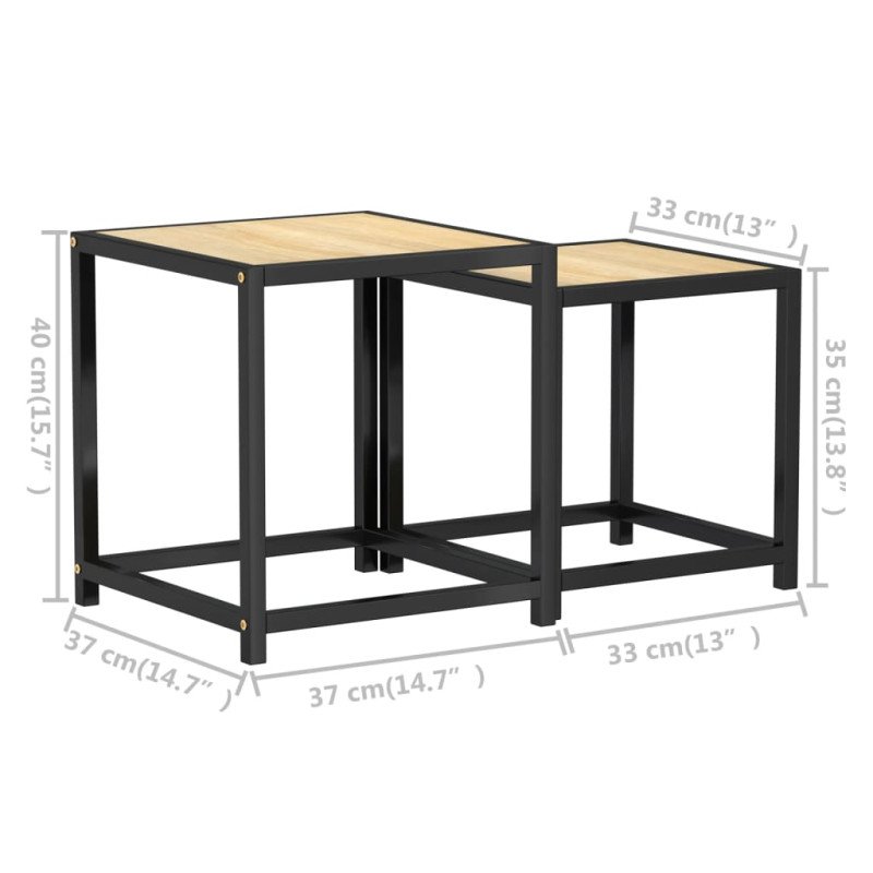 vidaXL Čajové stolíky 2 ks MDF dub sonoma 