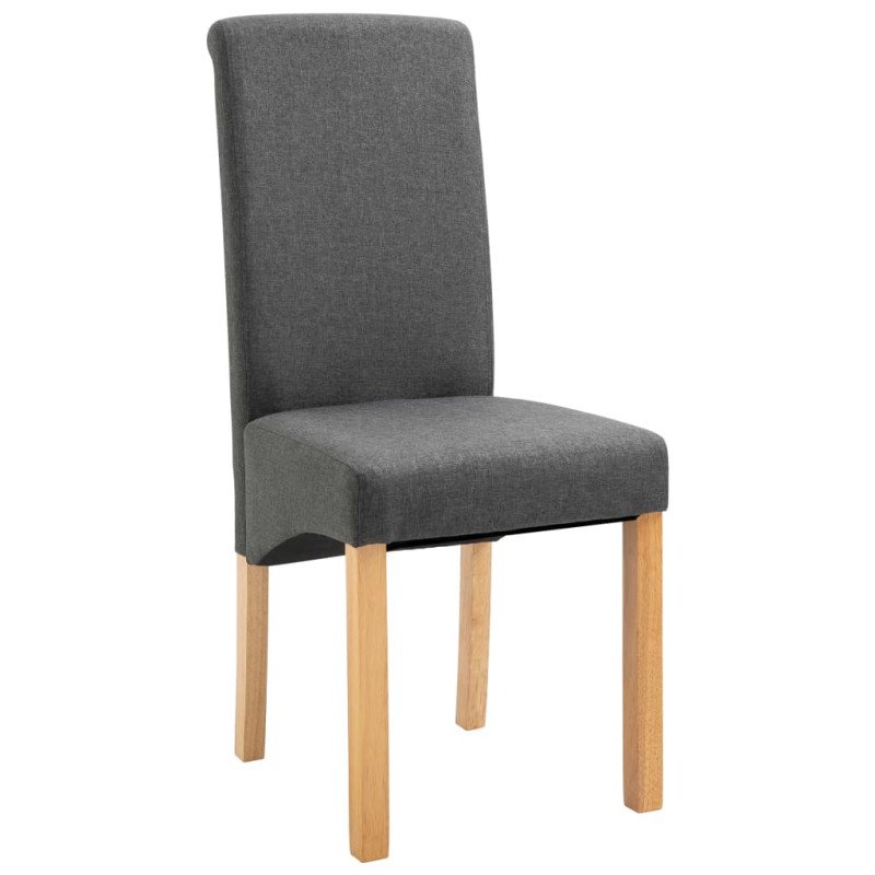 vidaXL Jedálenské stoličky 4 ks sivé látkové
