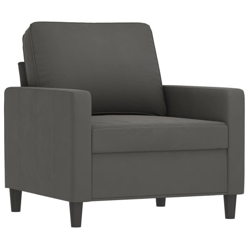 vidaXL Kreslo tmavosivé 60 cm zamat