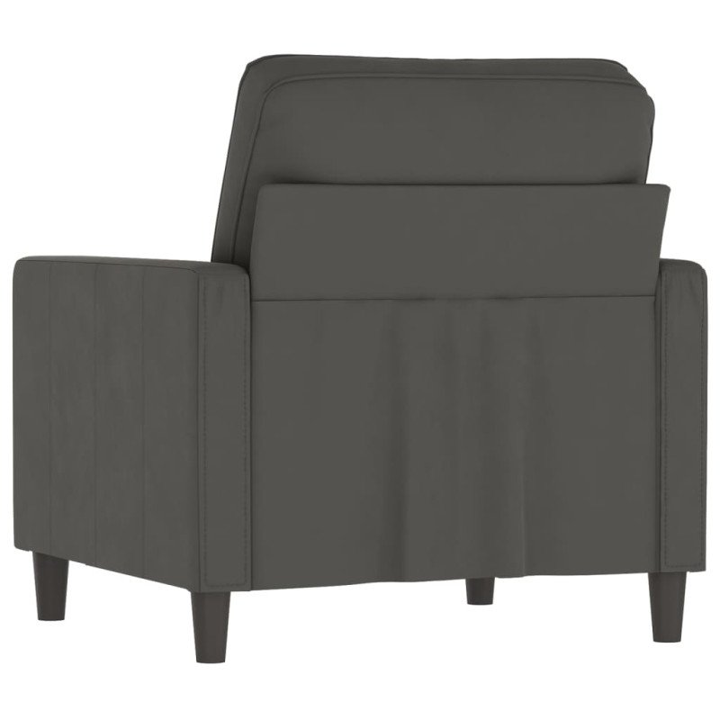 vidaXL Kreslo tmavosivé 60 cm zamat