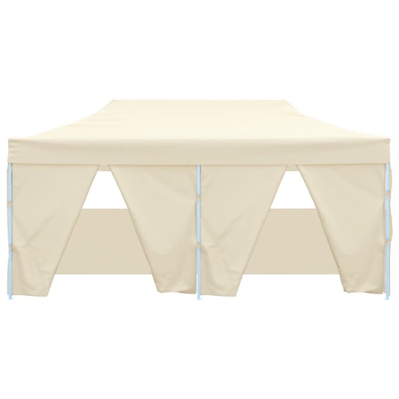vidaXL Profesionálny skladací párty stan+4 steny 3x6 m, oceľ, krémový