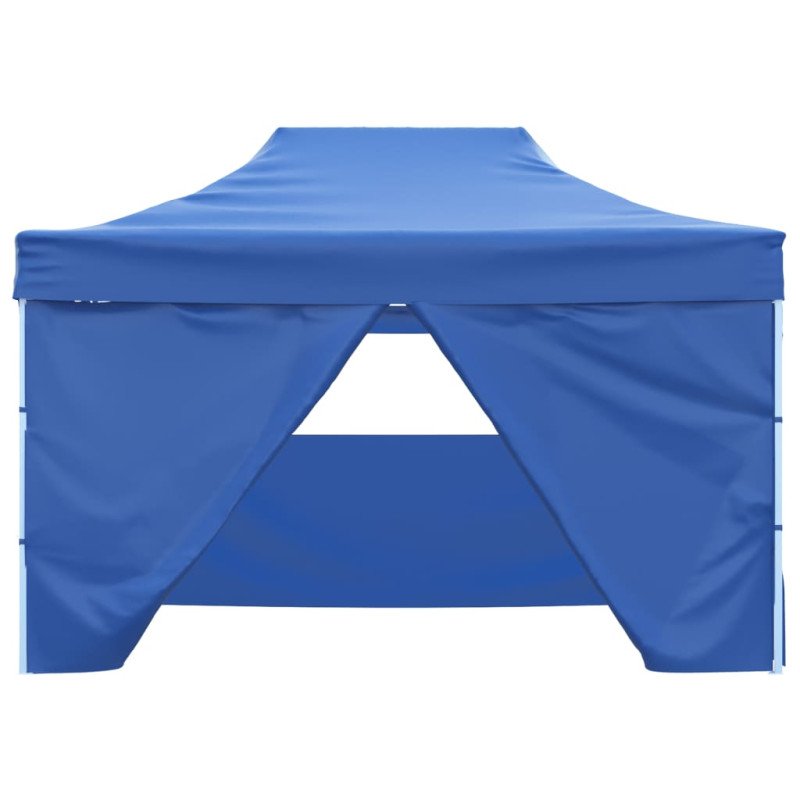 vidaXL Profesionálny skladací párty stan+4 steny 3x4 m, oceľ, modrý