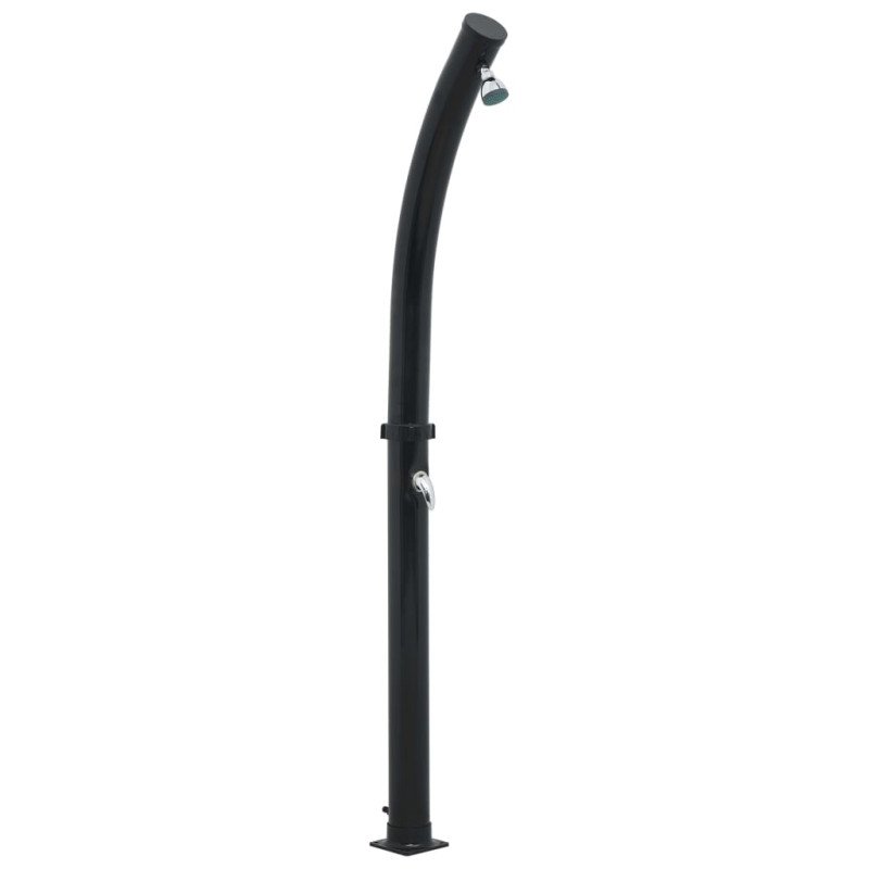 vidaXL Solárna sprcha čierna 214 cm 20 l