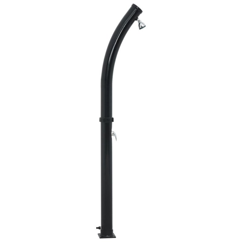 vidaXL Solárna sprcha čierna 214 cm 20 l