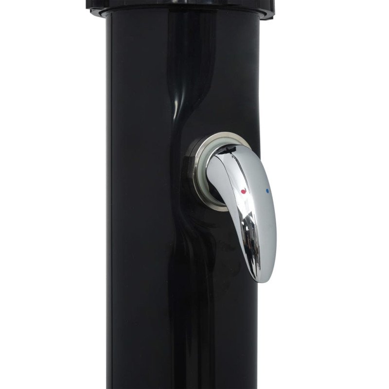 vidaXL Solárna sprcha čierna 214 cm 20 l