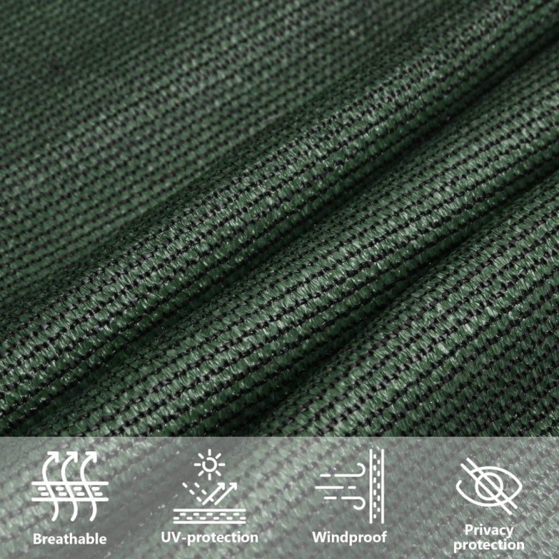 vidaXL Tieniaca plachta 160 g/m² tmavozelená 4,5x4,5 m HDPE