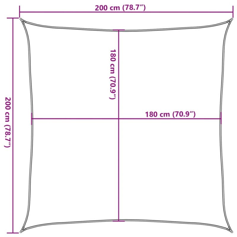 vidaXL Tieniaca plachta 160 g/m², čierna 2x2 m, HDPE