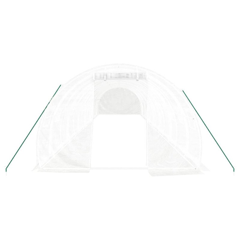 vidaXL Fóliovník s oceľovým rámom biely 42 m² 14x3x2 m