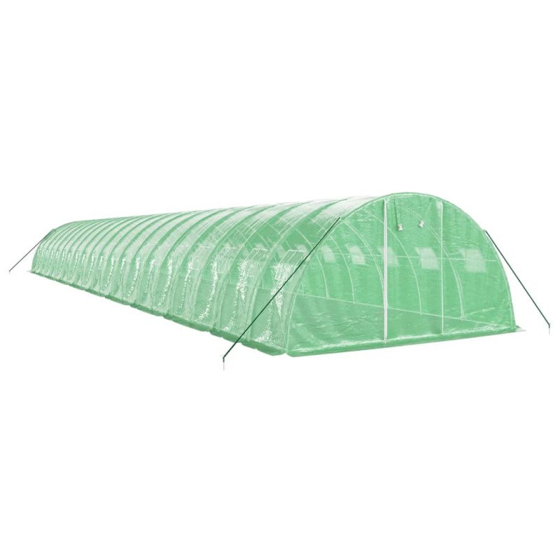 vidaXL Fóliovník s oceľovým rámom zelený 80 m² 20x4x2 m