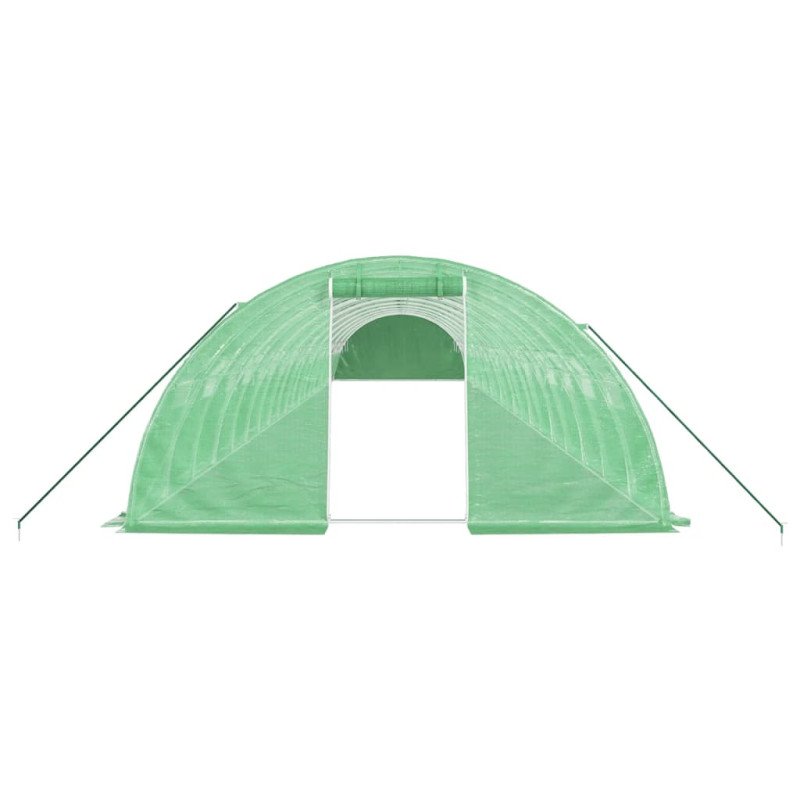 vidaXL Fóliovník s oceľovým rámom zelený 80 m² 20x4x2 m