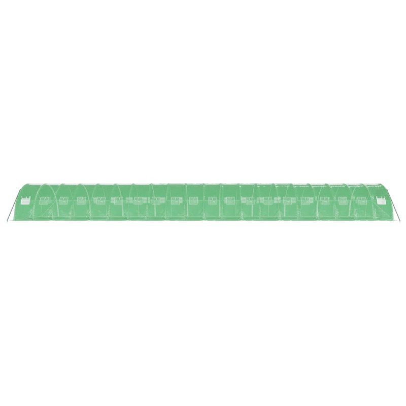 vidaXL Fóliovník s oceľovým rámom zelený 80 m² 20x4x2 m