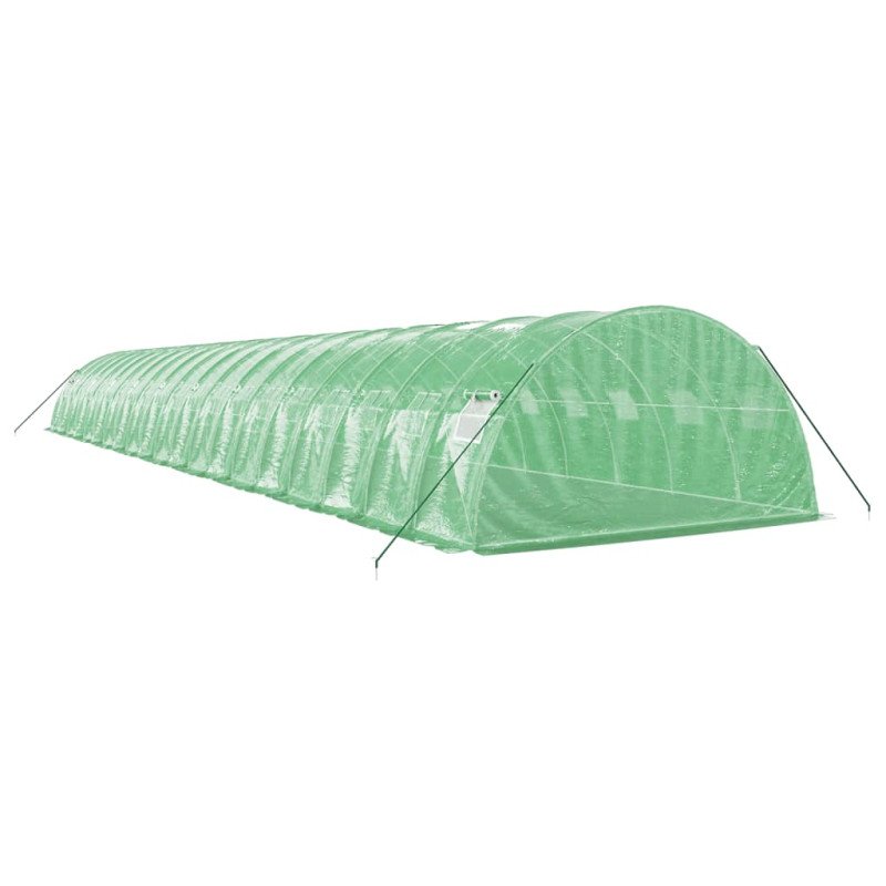 vidaXL Fóliovník s oceľovým rámom zelený 80 m² 20x4x2 m