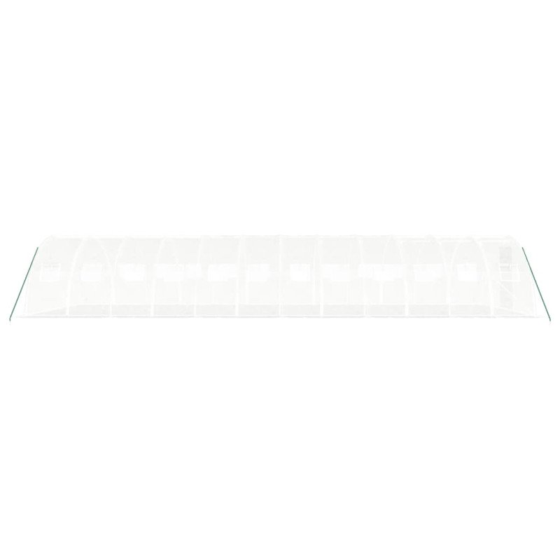 vidaXL Fóliovník s oceľovým rámom biely 48 m² 12x4x2 m
